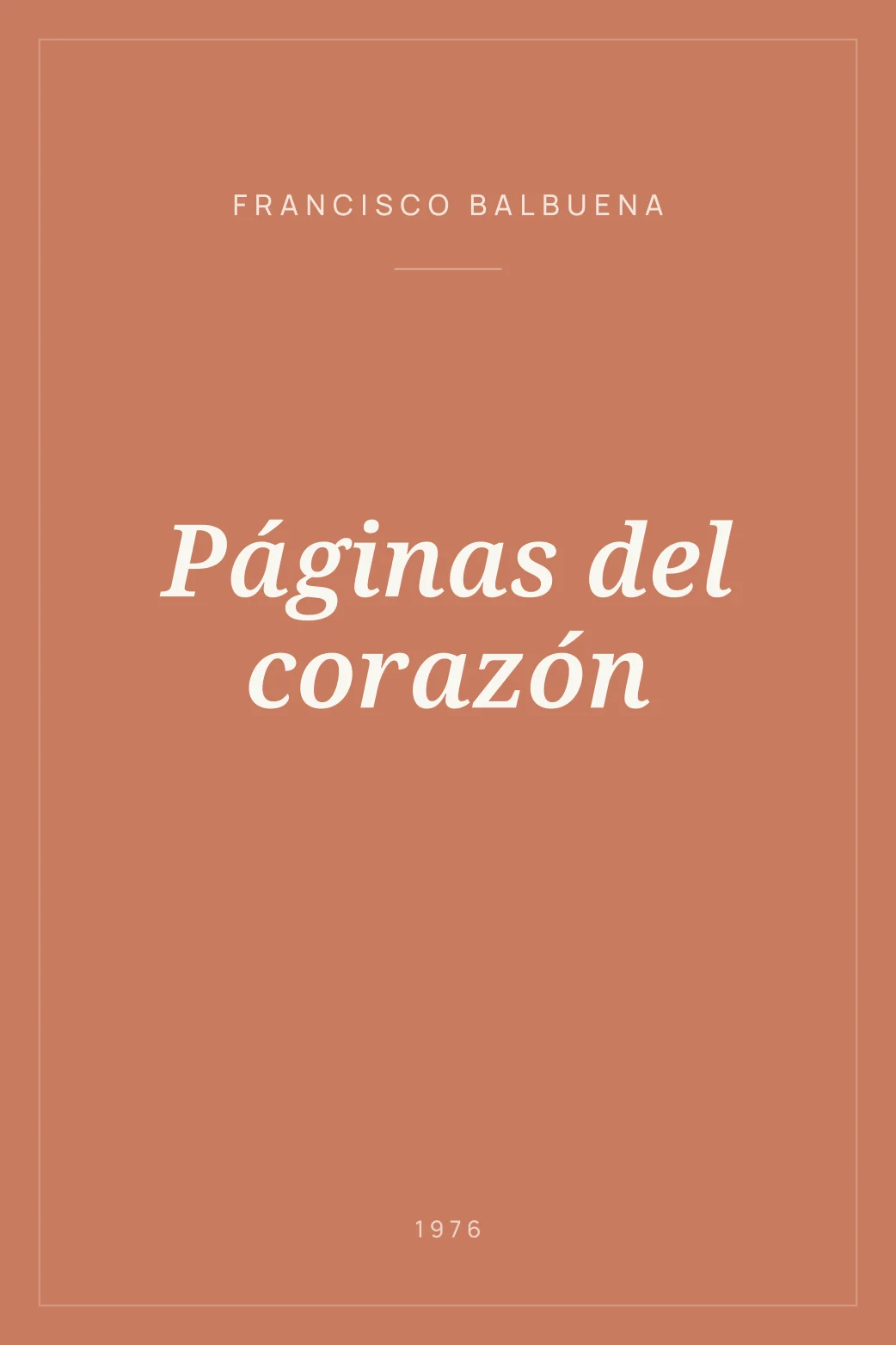 Portada de Páginas del corazón