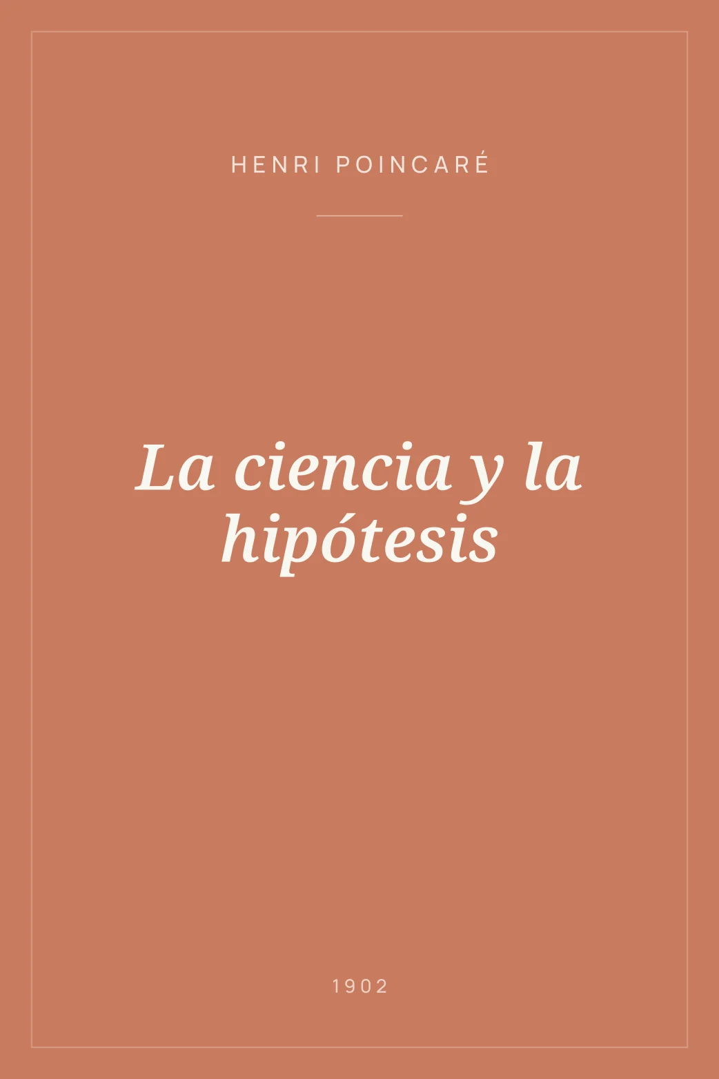 Portada de La ciencia y la hipótesis