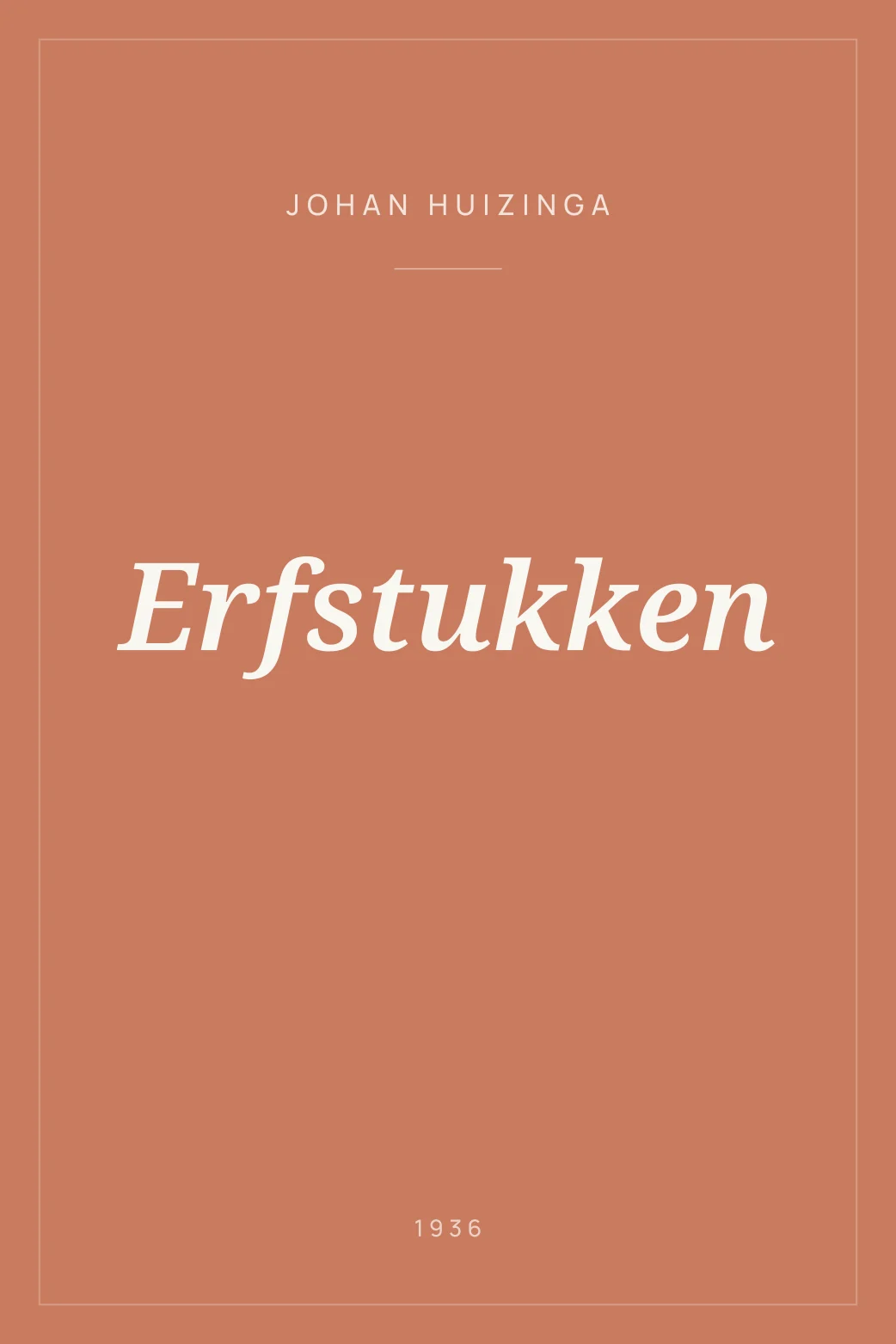 Portada de Erfstukken