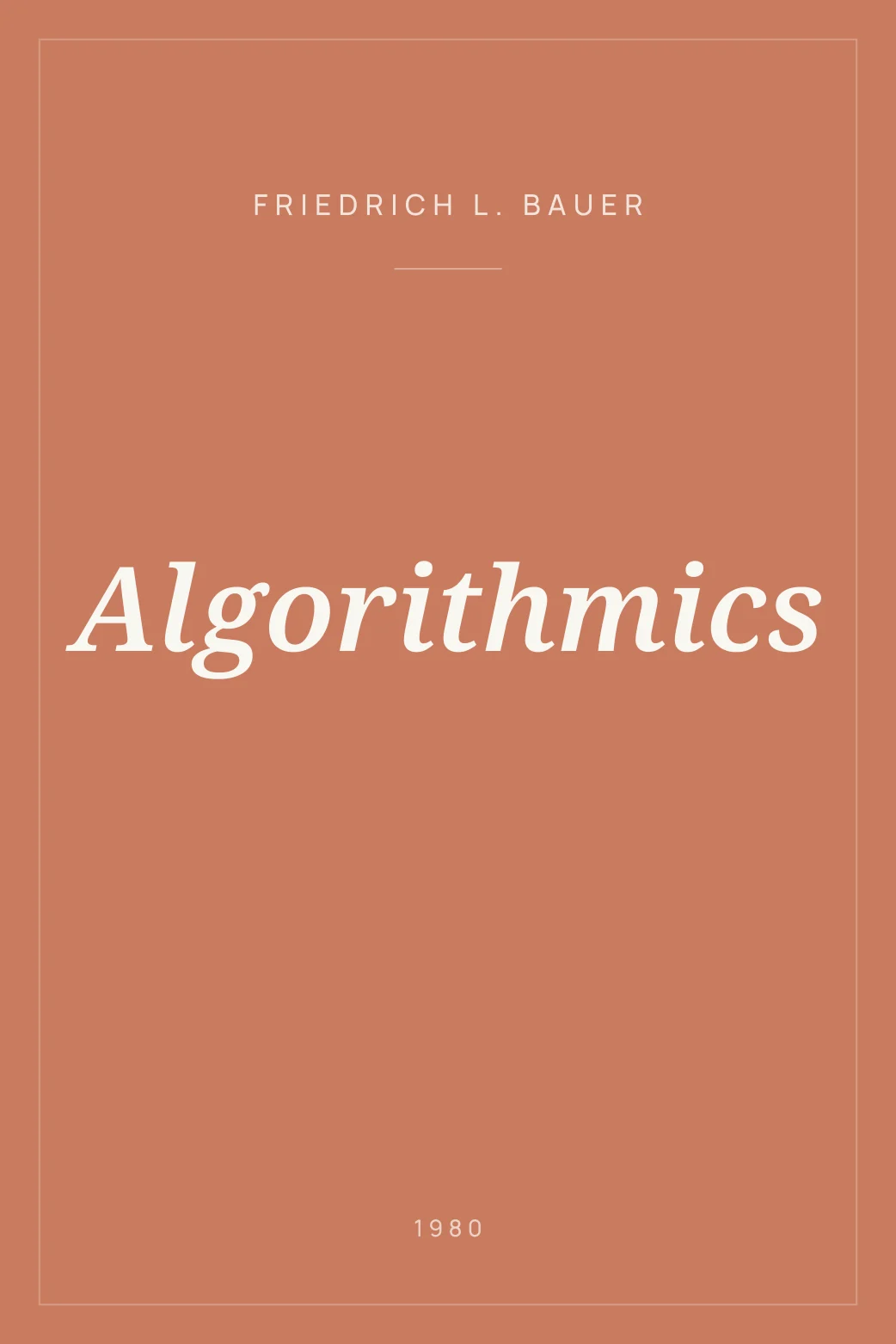 Portada de Algorithmics