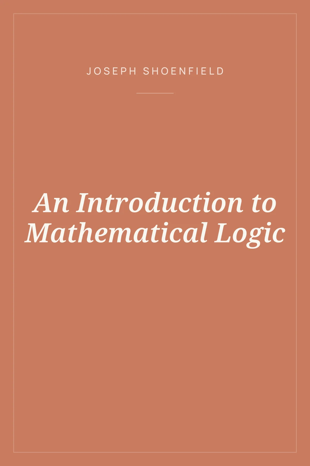 Portada de An Introduction to Mathematical Logic