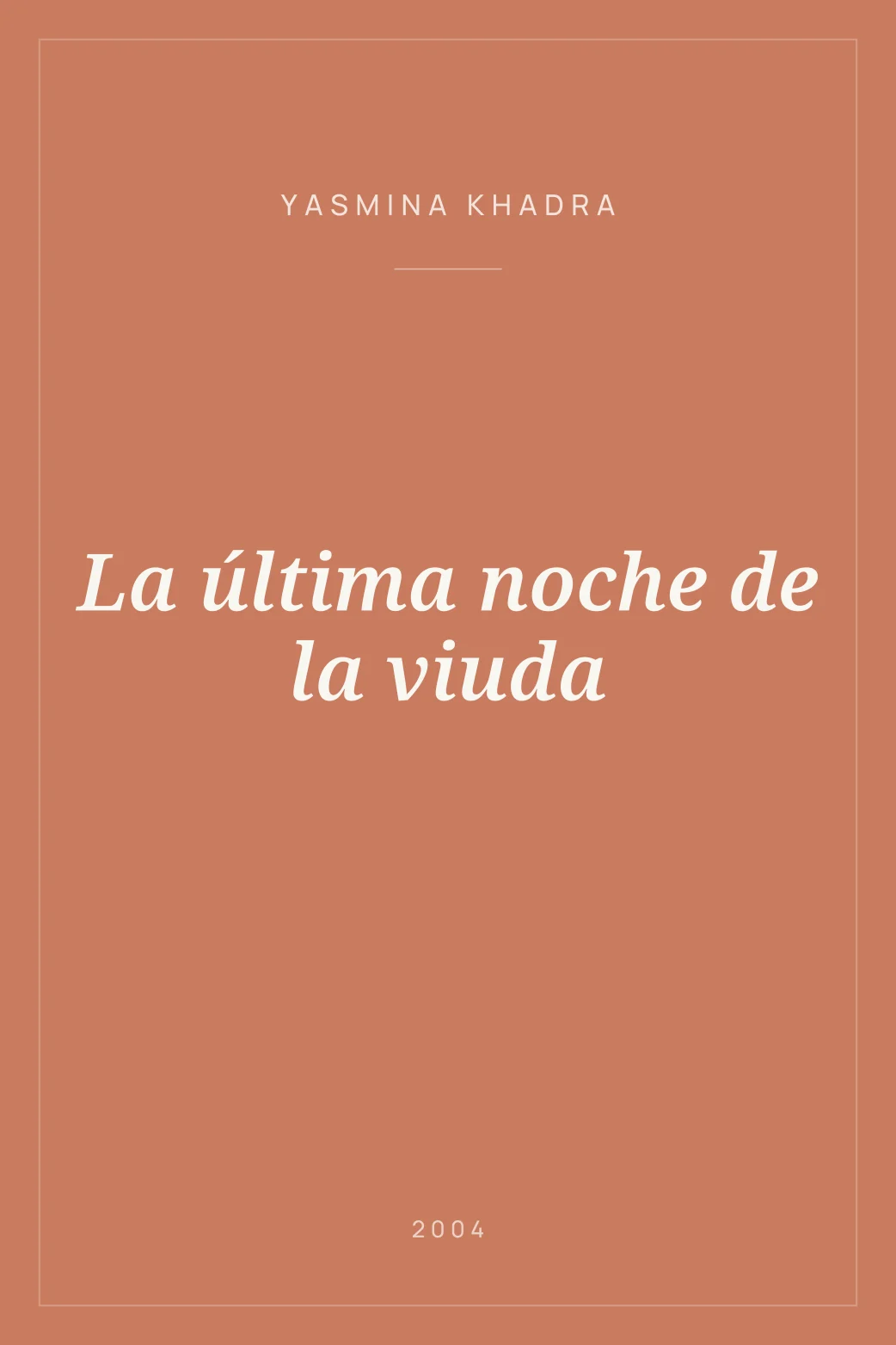 Portada de La última noche de la viuda