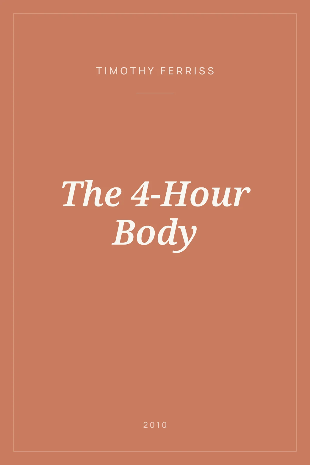 Portada de The 4-Hour Body