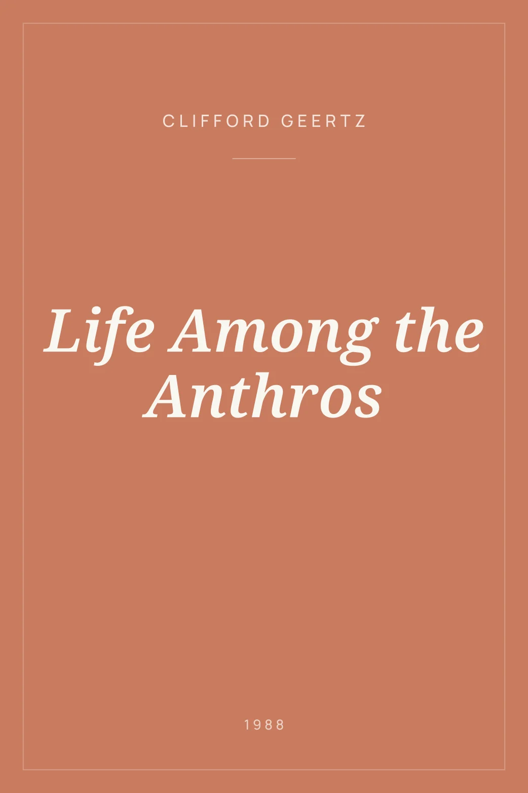 Portada de Life Among the Anthros