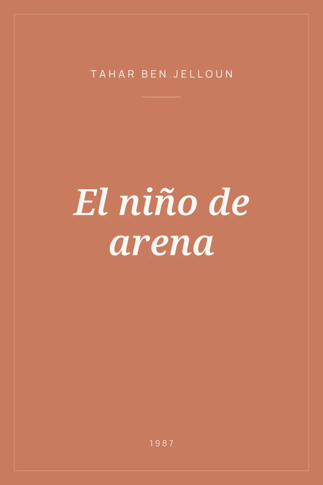 Portada de El niño de arena