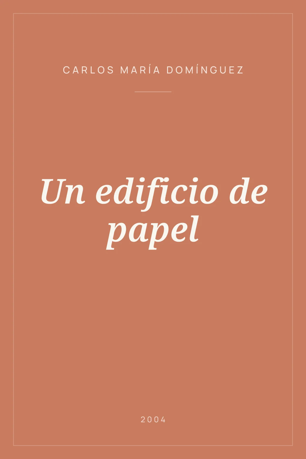 Portada de Un edificio de papel