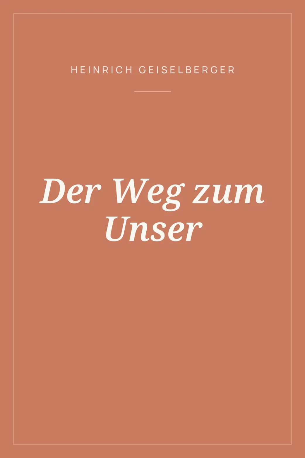 Portada de Der Weg zum Unser