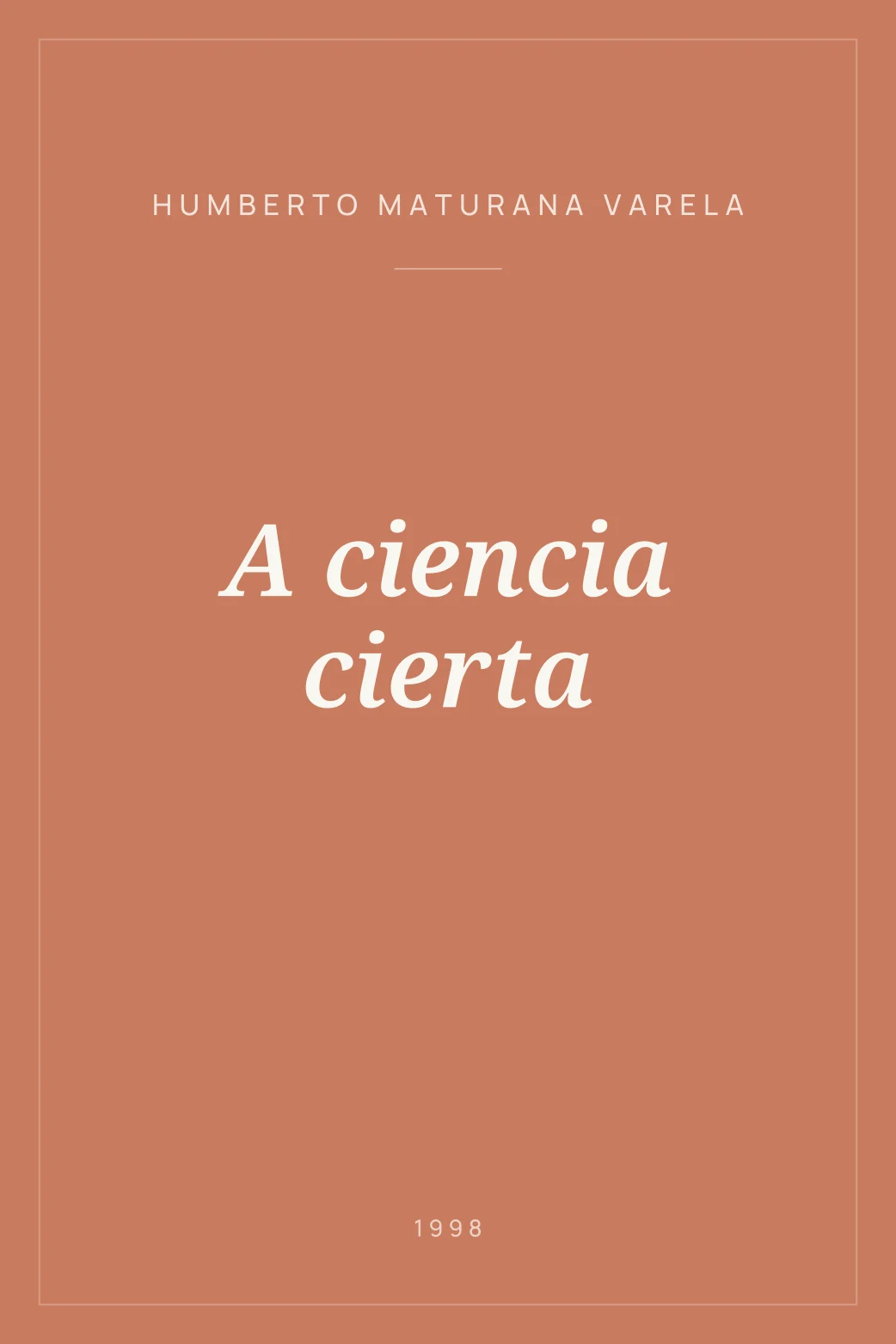 Portada de A ciencia cierta