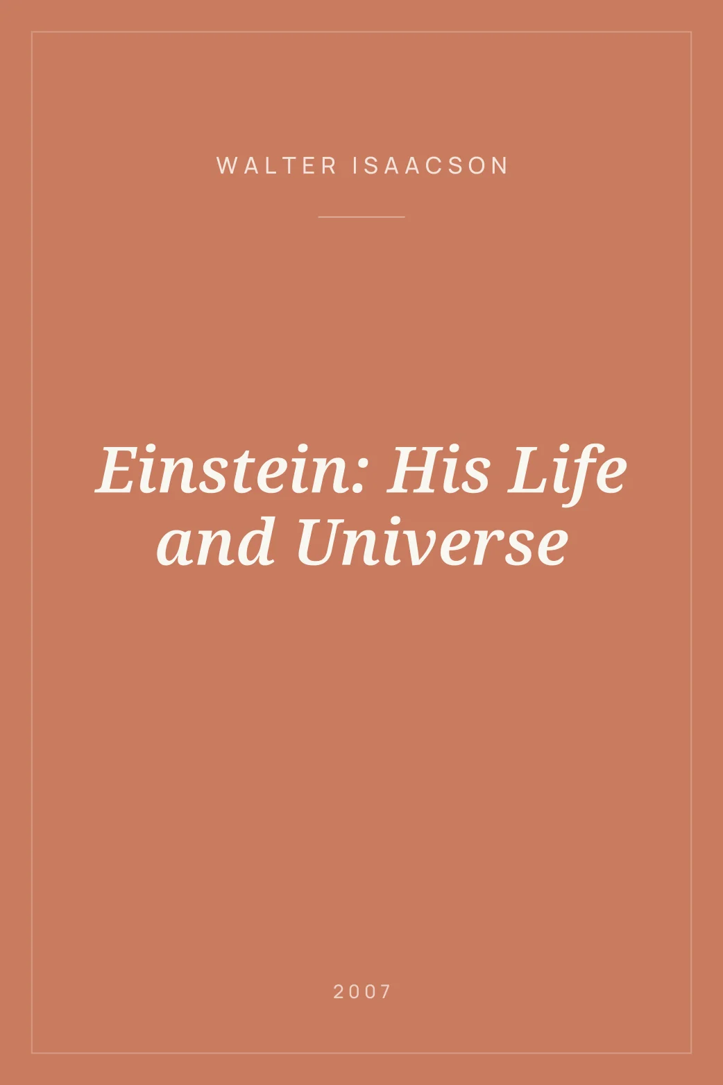 Portada de Einstein: His Life and Universe