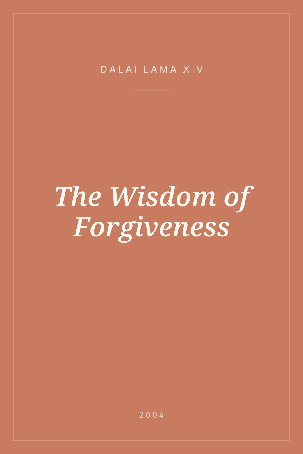 Portada de The Wisdom of Forgiveness