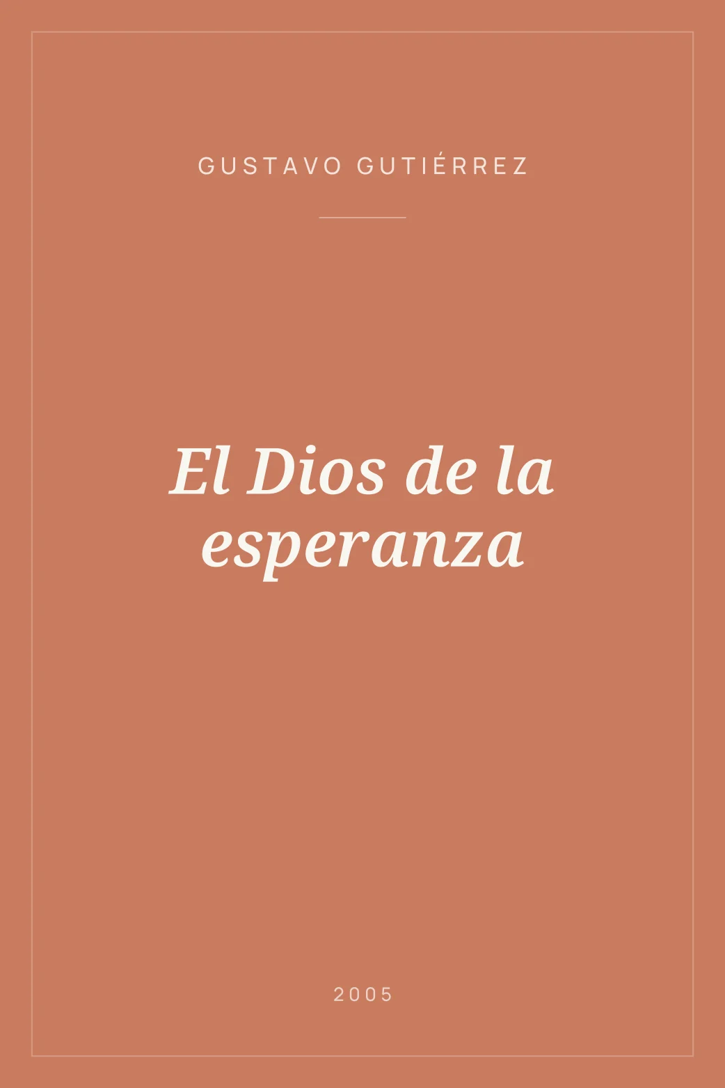 Portada de El Dios de la esperanza