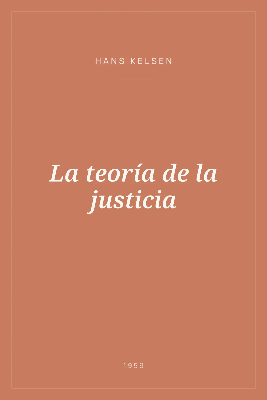 Portada de La teoría de la justicia