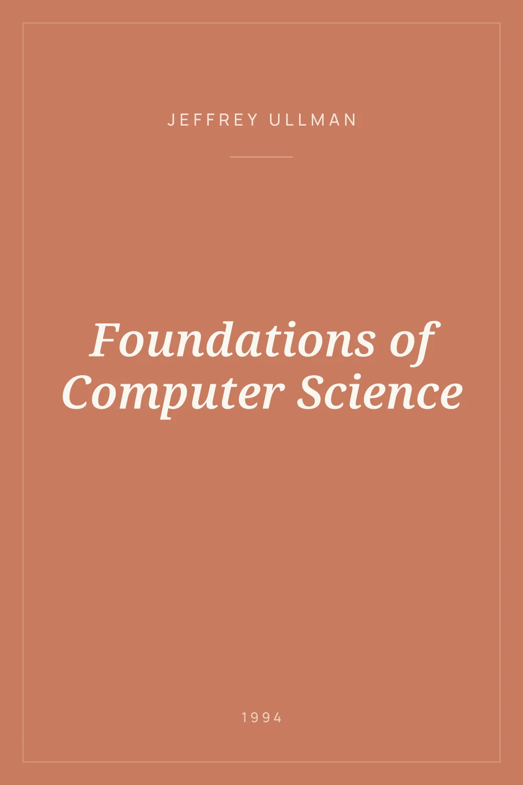 Portada de Foundations of Computer Science