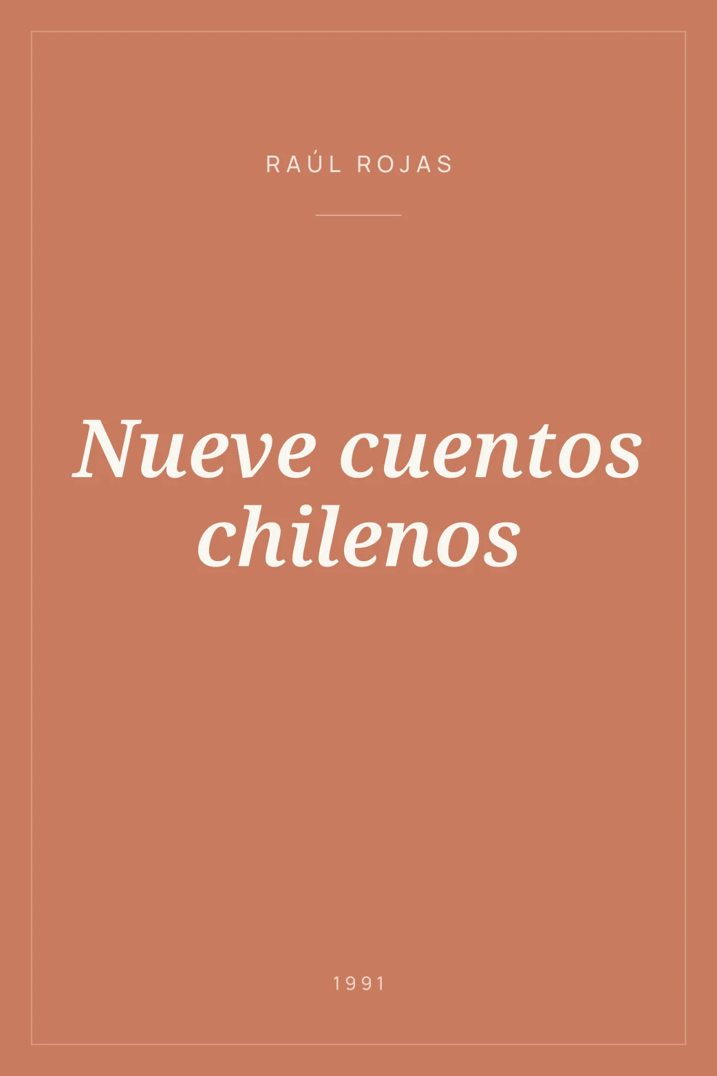 Portada de Nueve cuentos chilenos