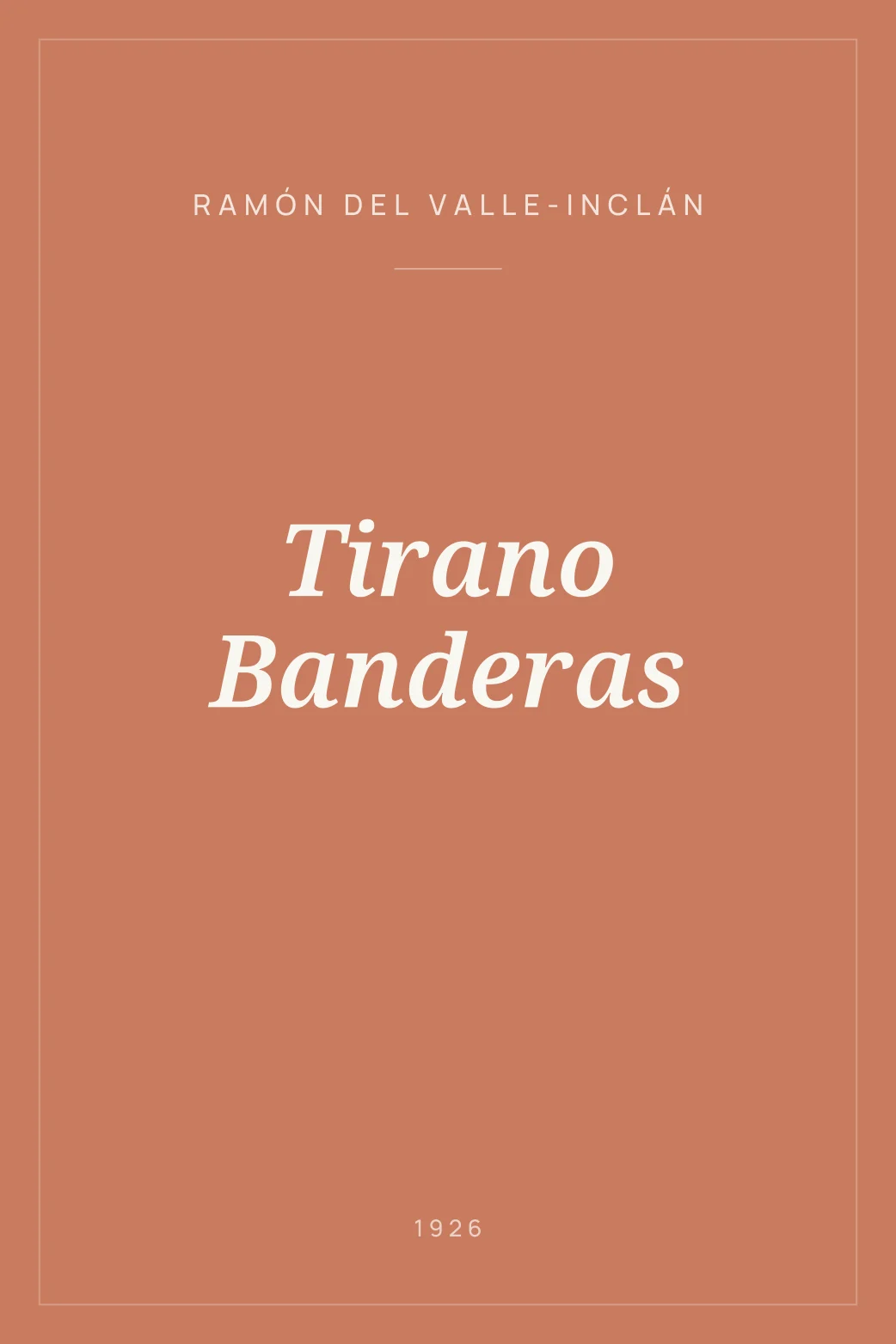 Portada de Tirano Banderas