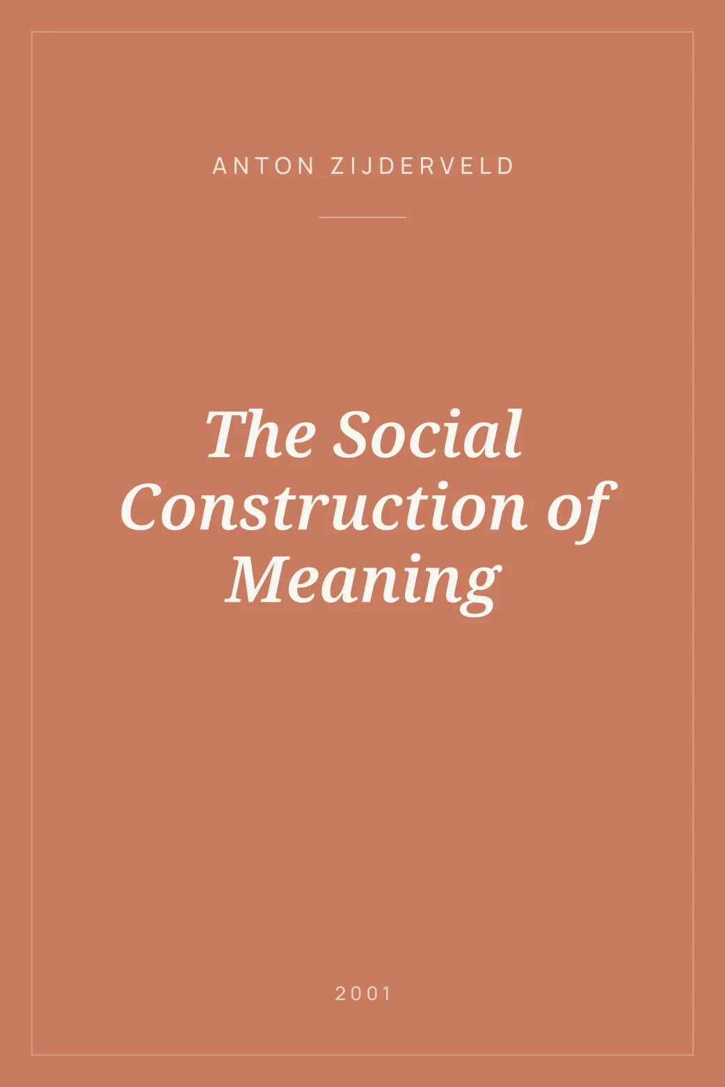Portada de The Social Construction of Meaning