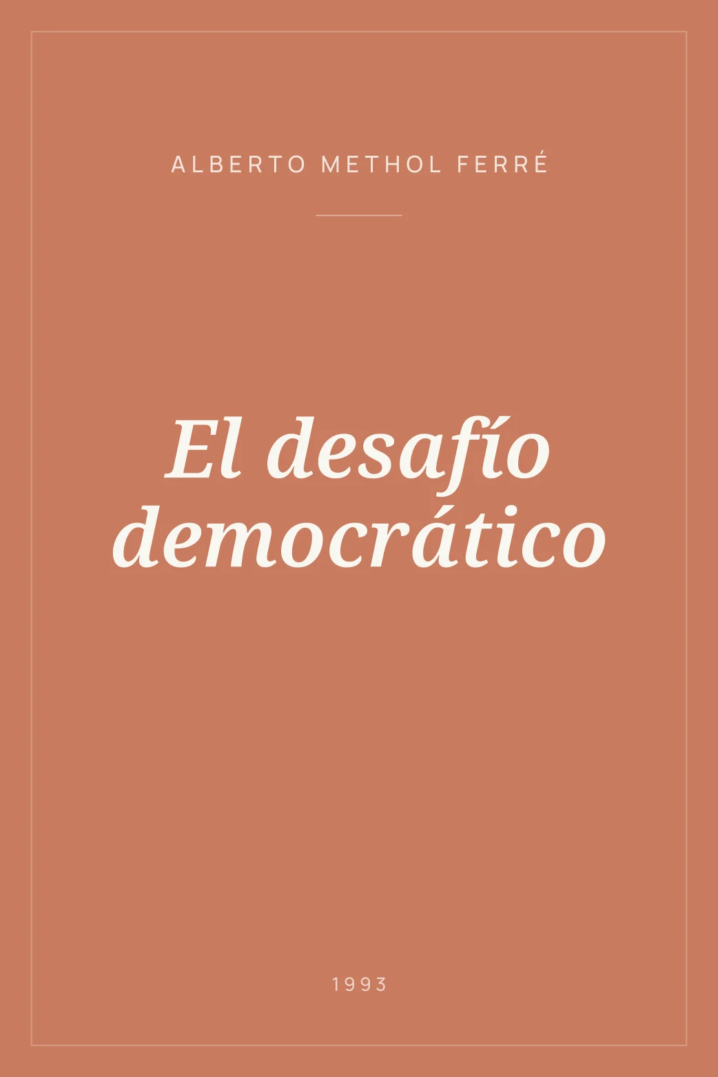 Portada de El desafío democrático