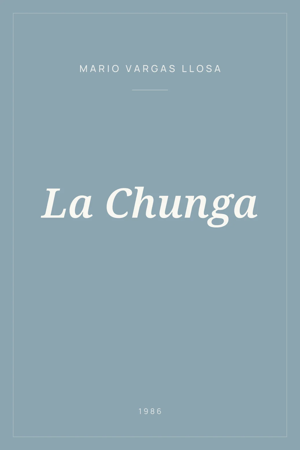 Portada de La Chunga