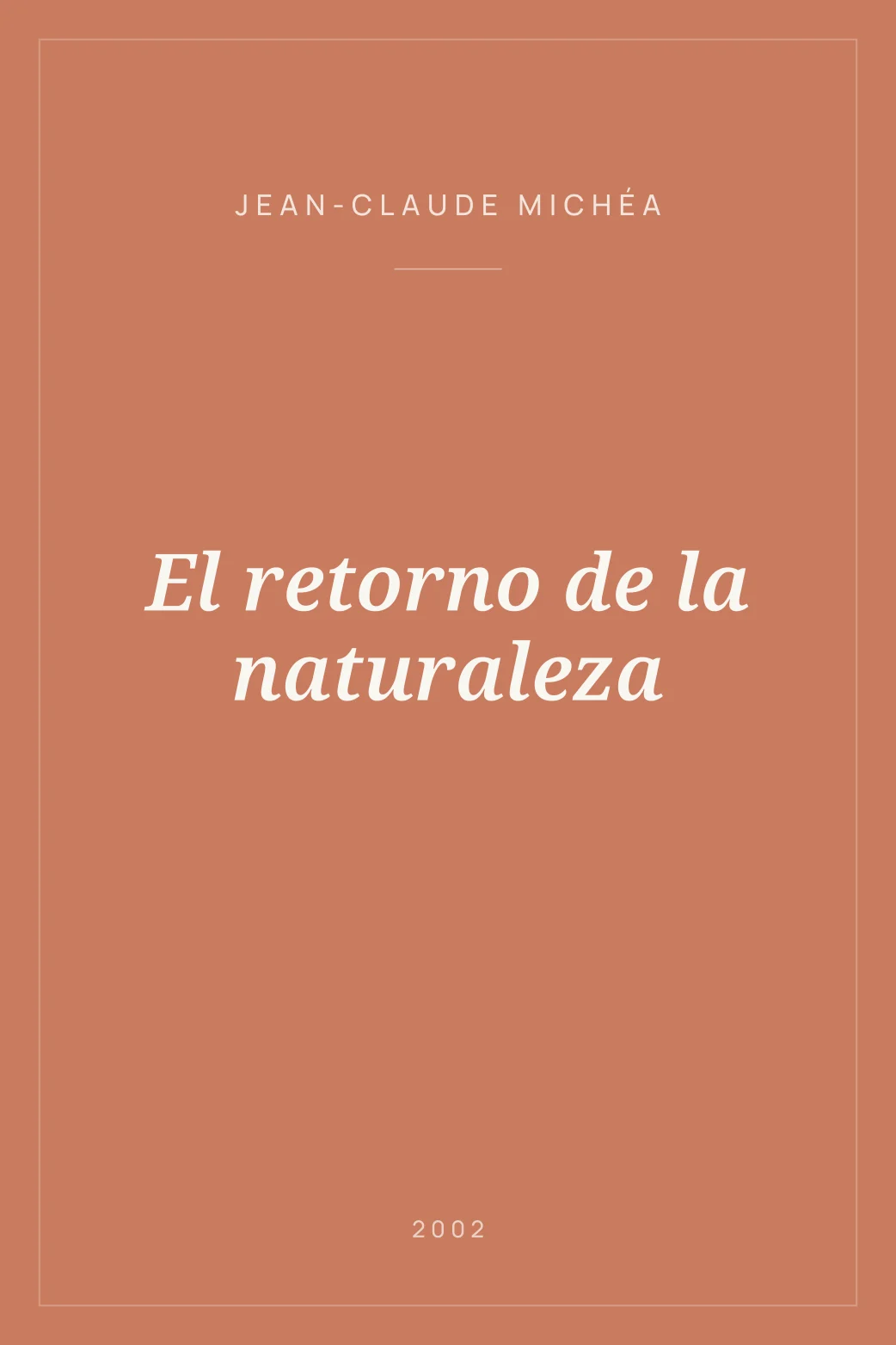 Portada de El retorno de la naturaleza