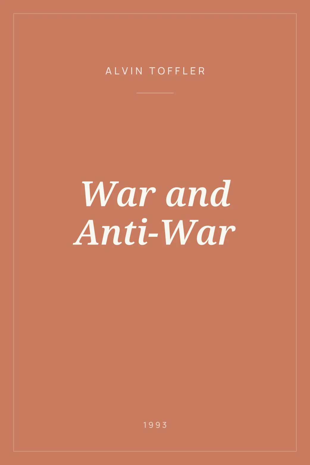 Portada de War and Anti-War