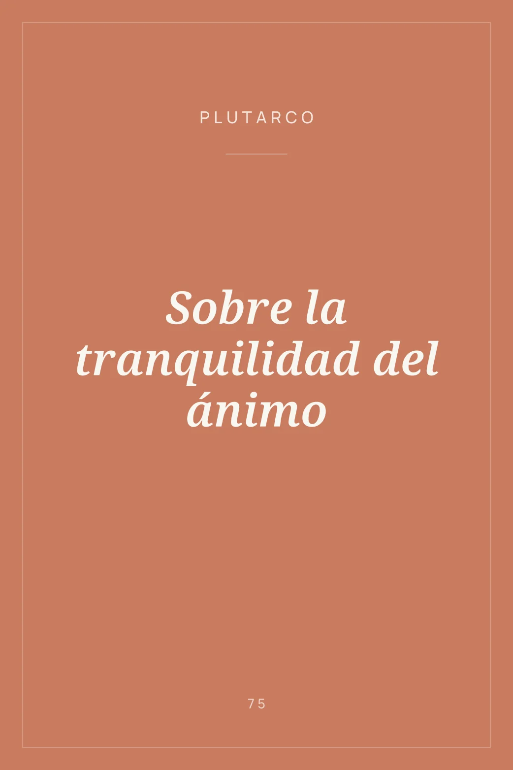 Portada de Sobre la tranquilidad del ánimo