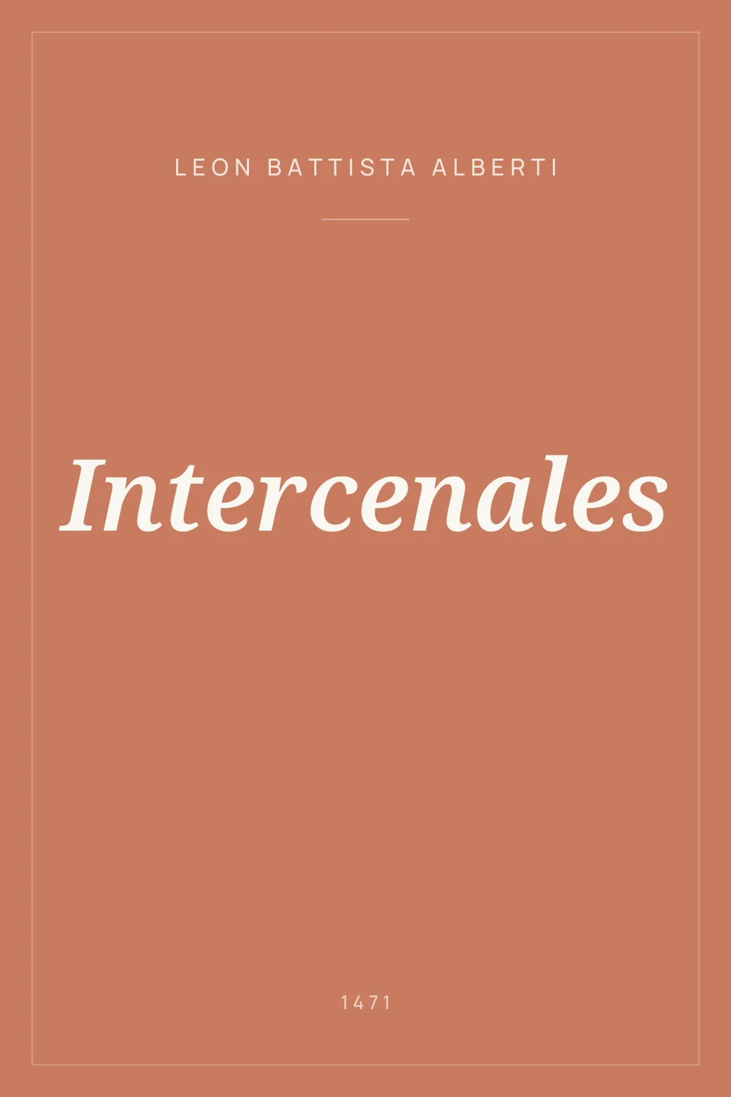 Portada de Intercenales