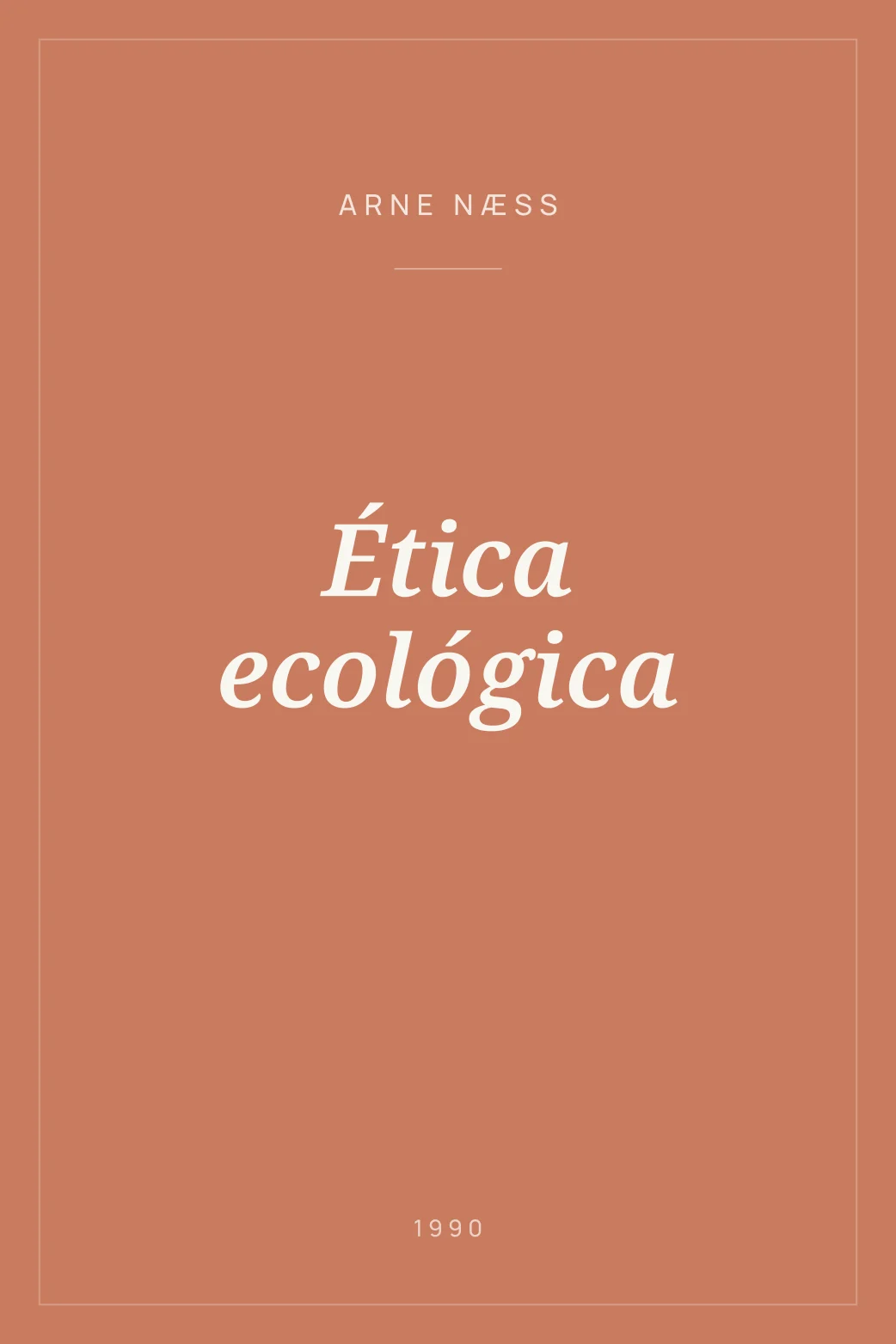 Portada de Ética ecológica