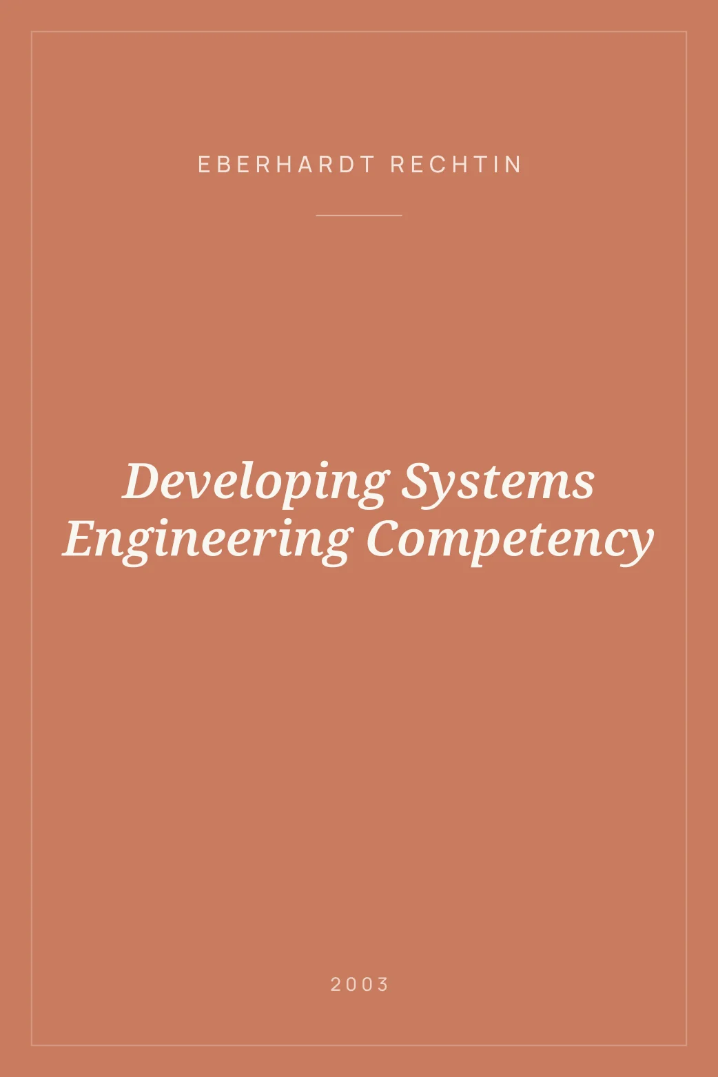 Portada de Developing Systems Engineering Competency