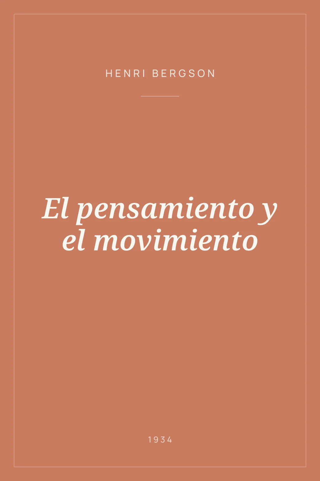 Portada de El pensamiento y el movimiento