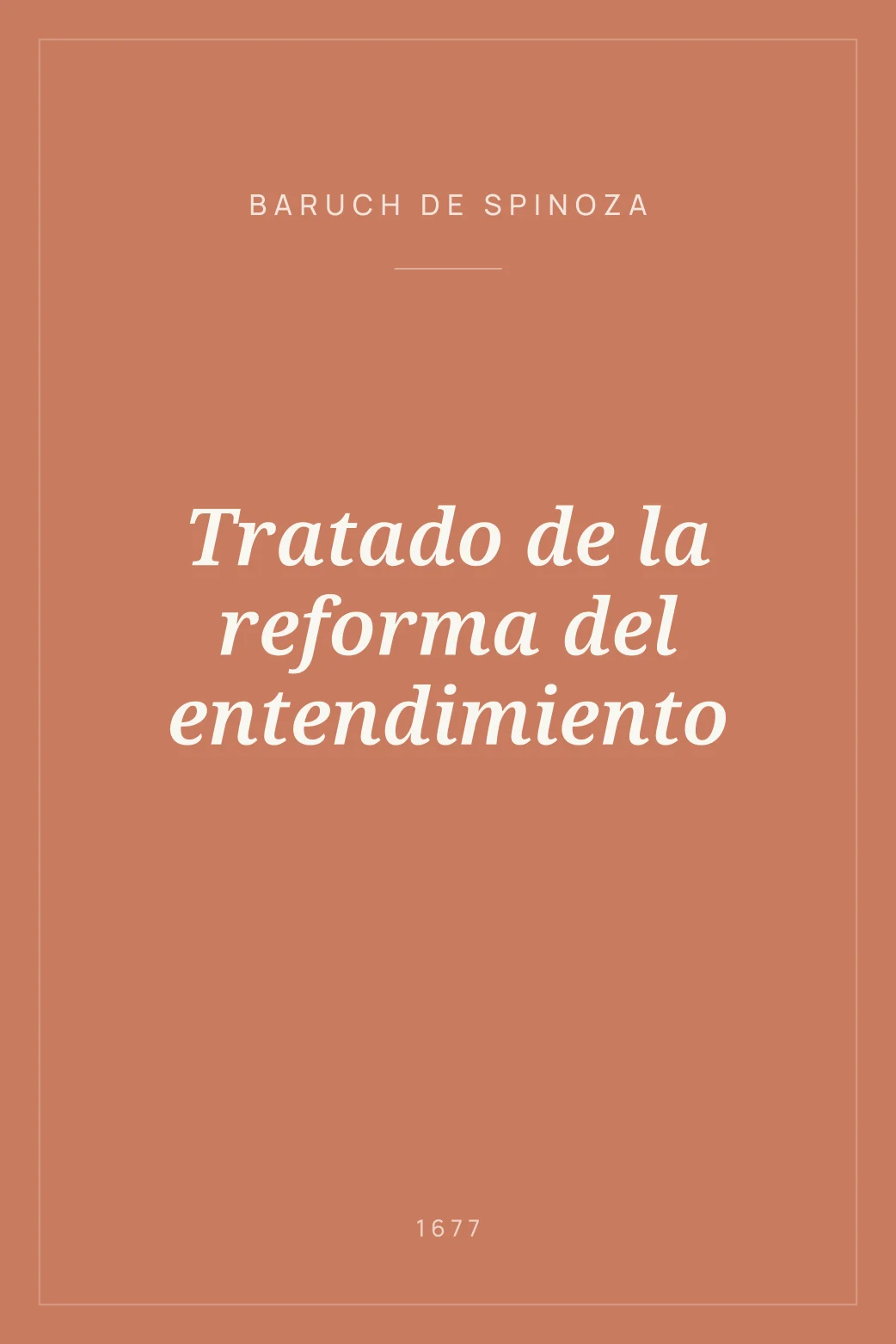 Portada de Tratado de la reforma del entendimiento