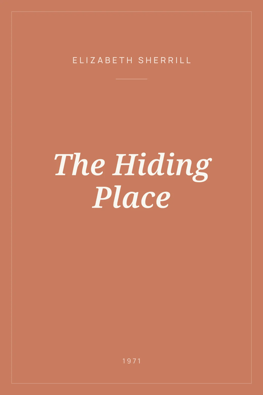 Portada de The Hiding Place