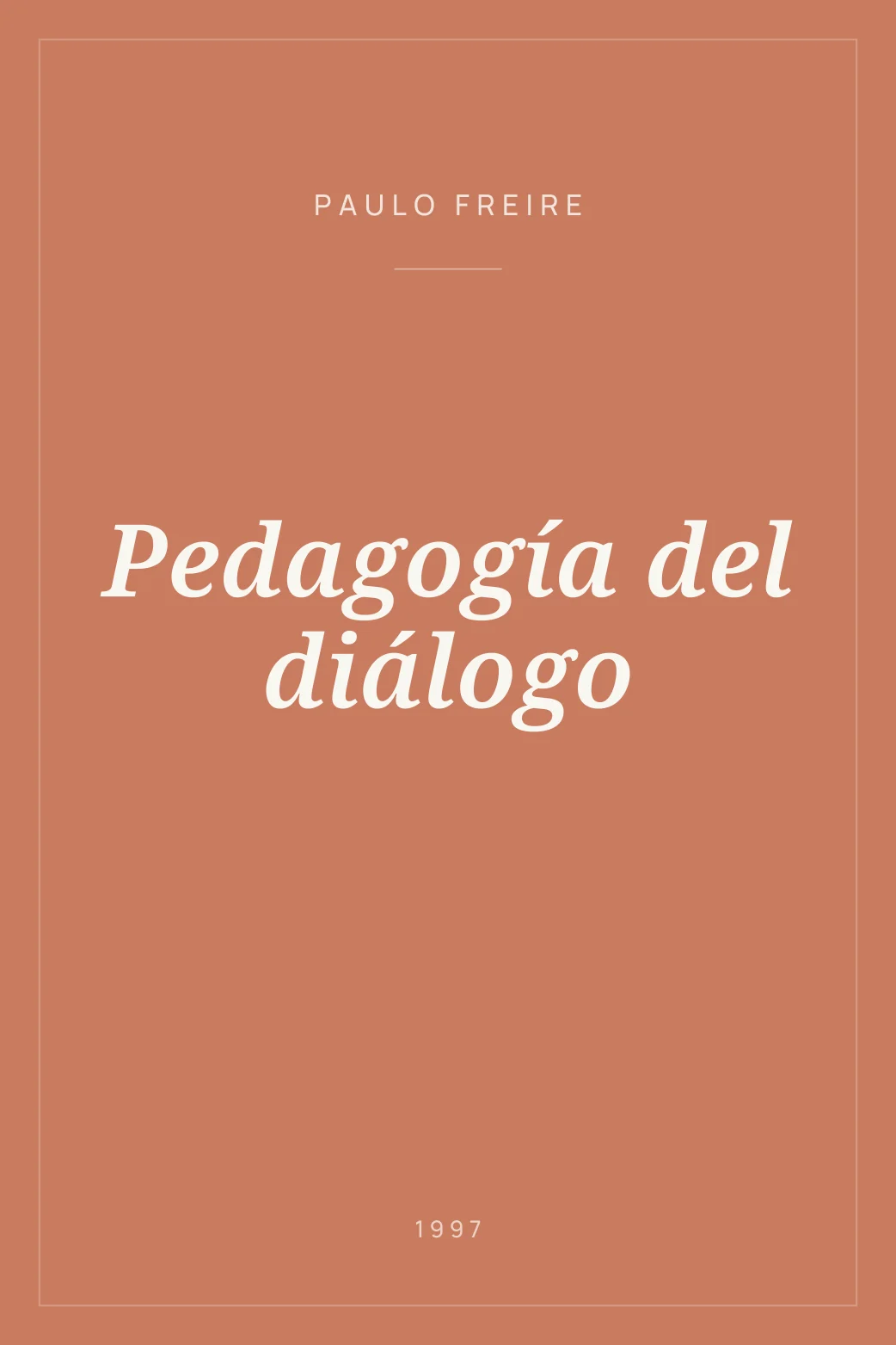 Portada de Pedagogía del diálogo