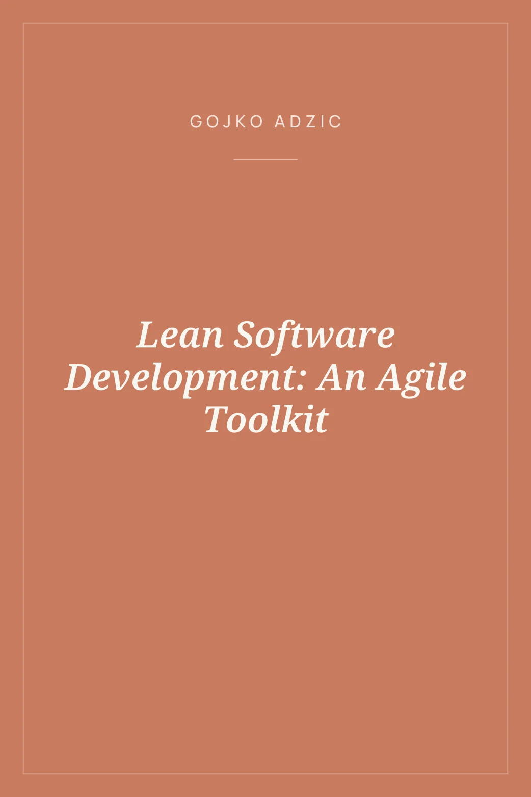Portada de Lean Software Development: An Agile Toolkit