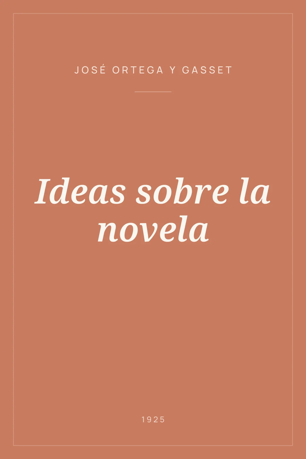 Portada de Ideas sobre la novela