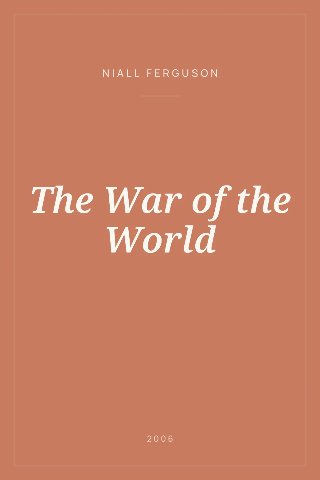 Portada de The War of the World