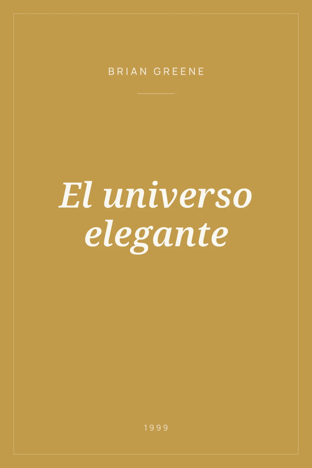Portada de El universo elegante
