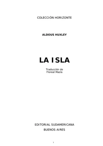 Portada de La isla