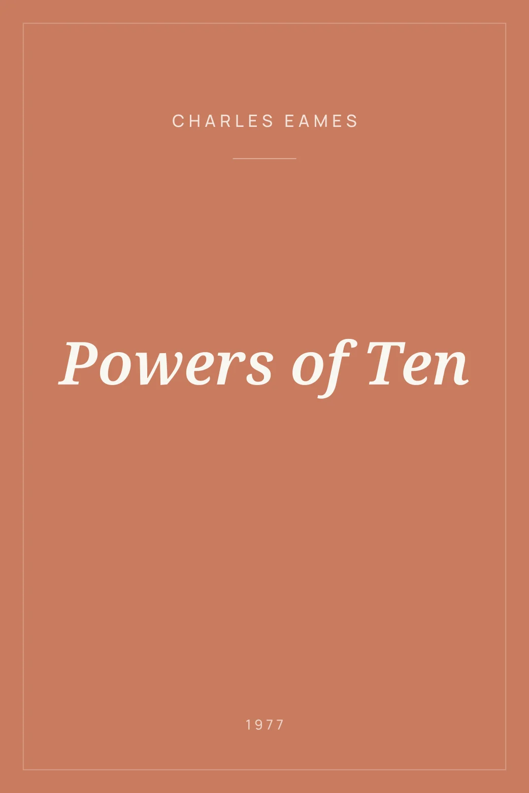 Portada de Powers of Ten