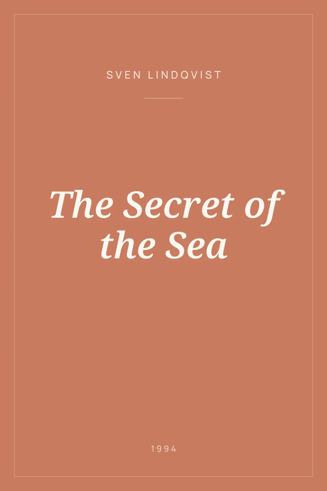 Portada de The Secret of the Sea
