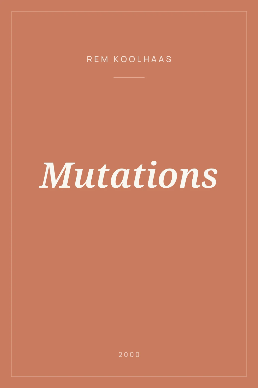 Portada de Mutations