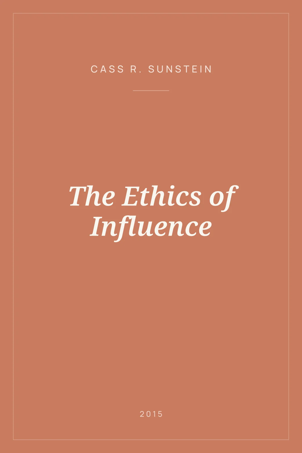 Portada de The Ethics of Influence