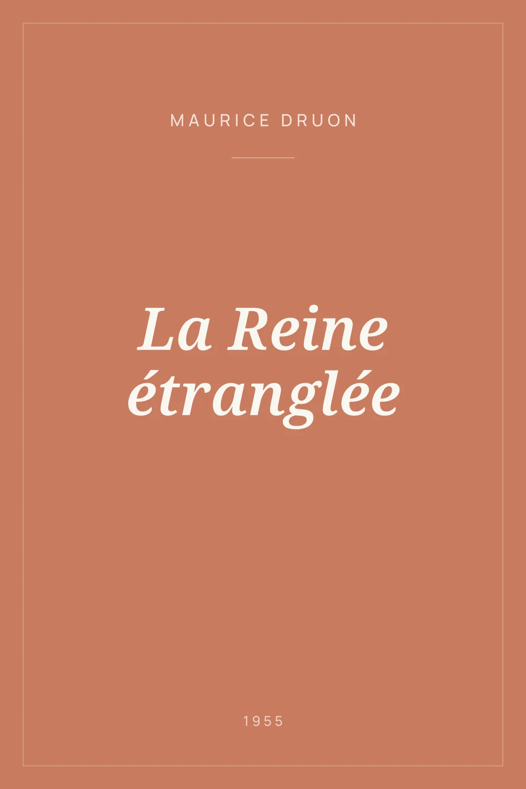 Portada de La Reine étranglée