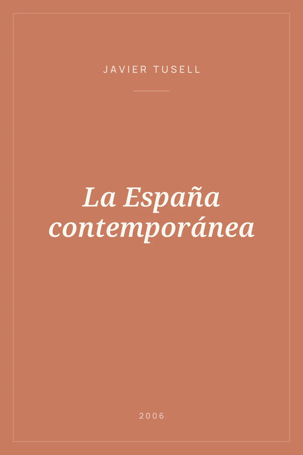 Portada de La España contemporánea