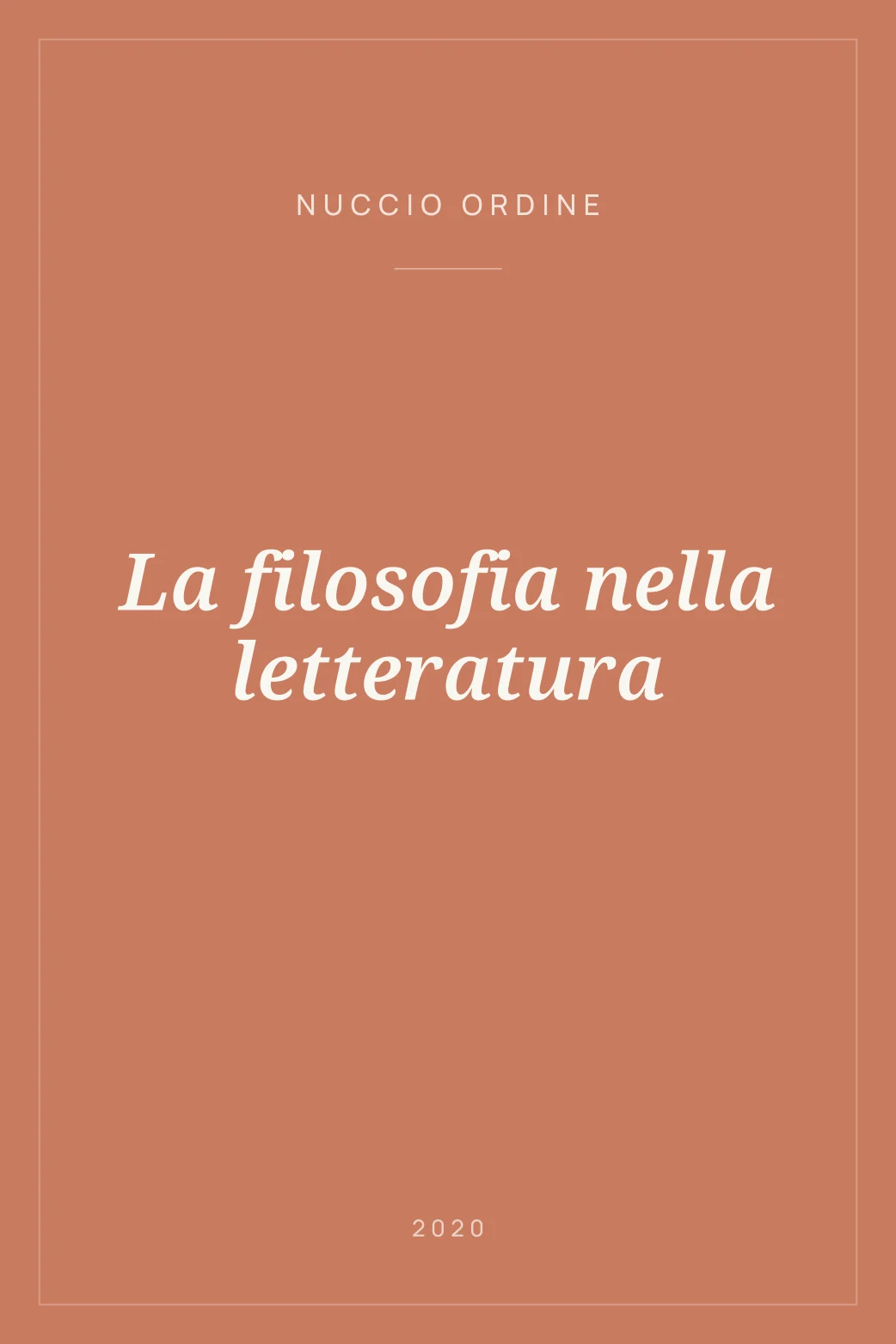 Portada de La filosofia nella letteratura