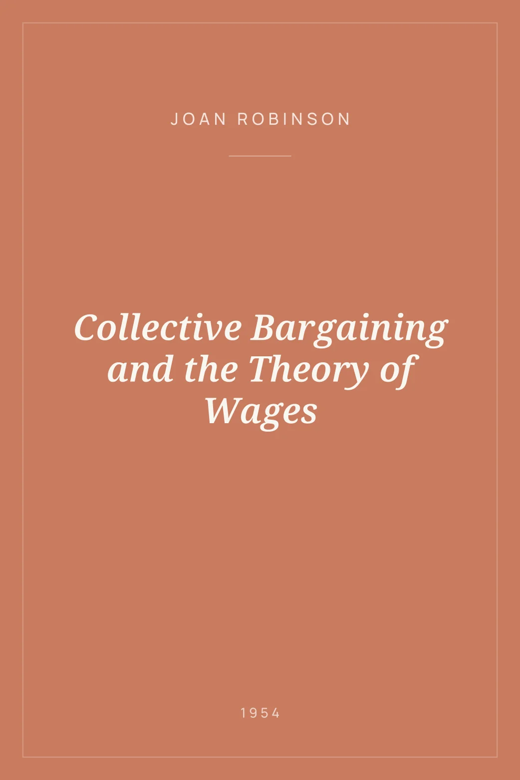 Portada de Collective Bargaining and the Theory of Wages