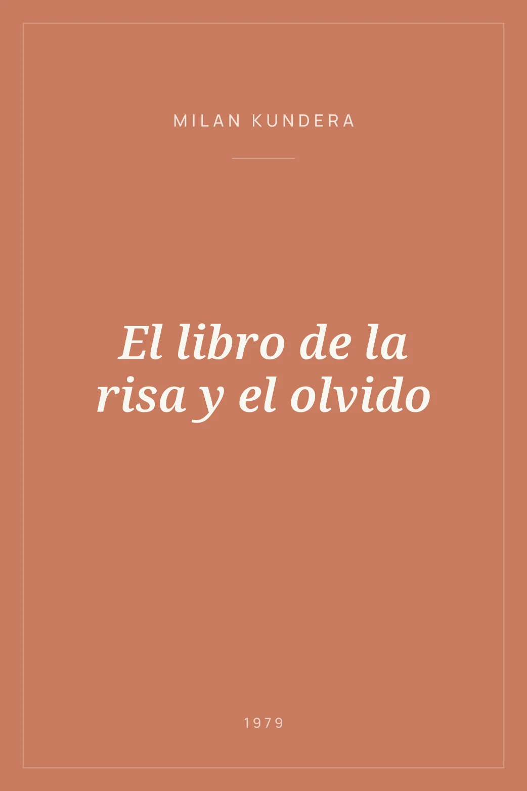 Portada de El libro de la risa y el olvido