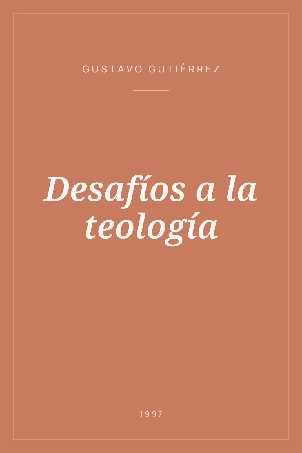 Portada de Desafíos a la teología