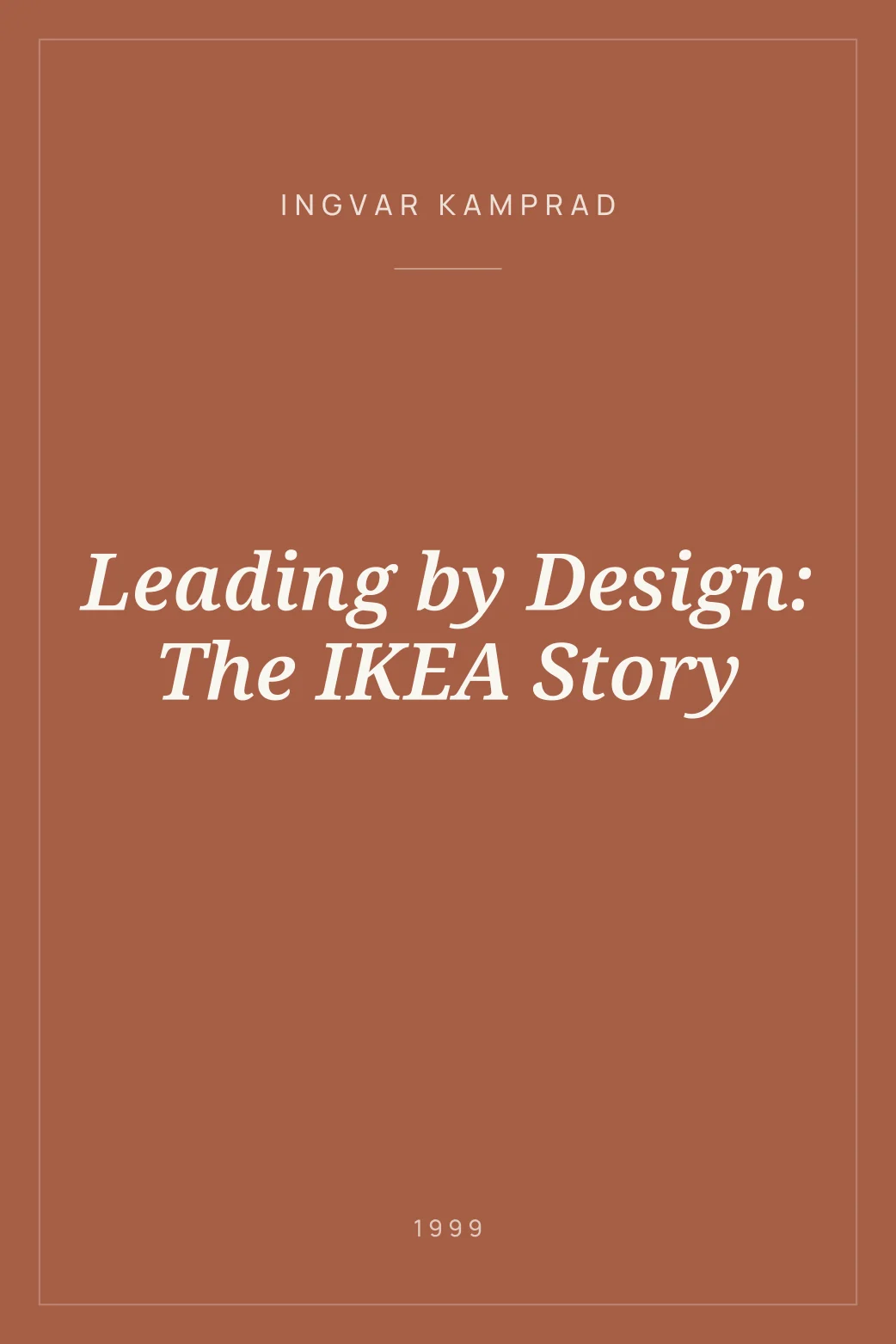 Portada de Leading by Design: The IKEA Story