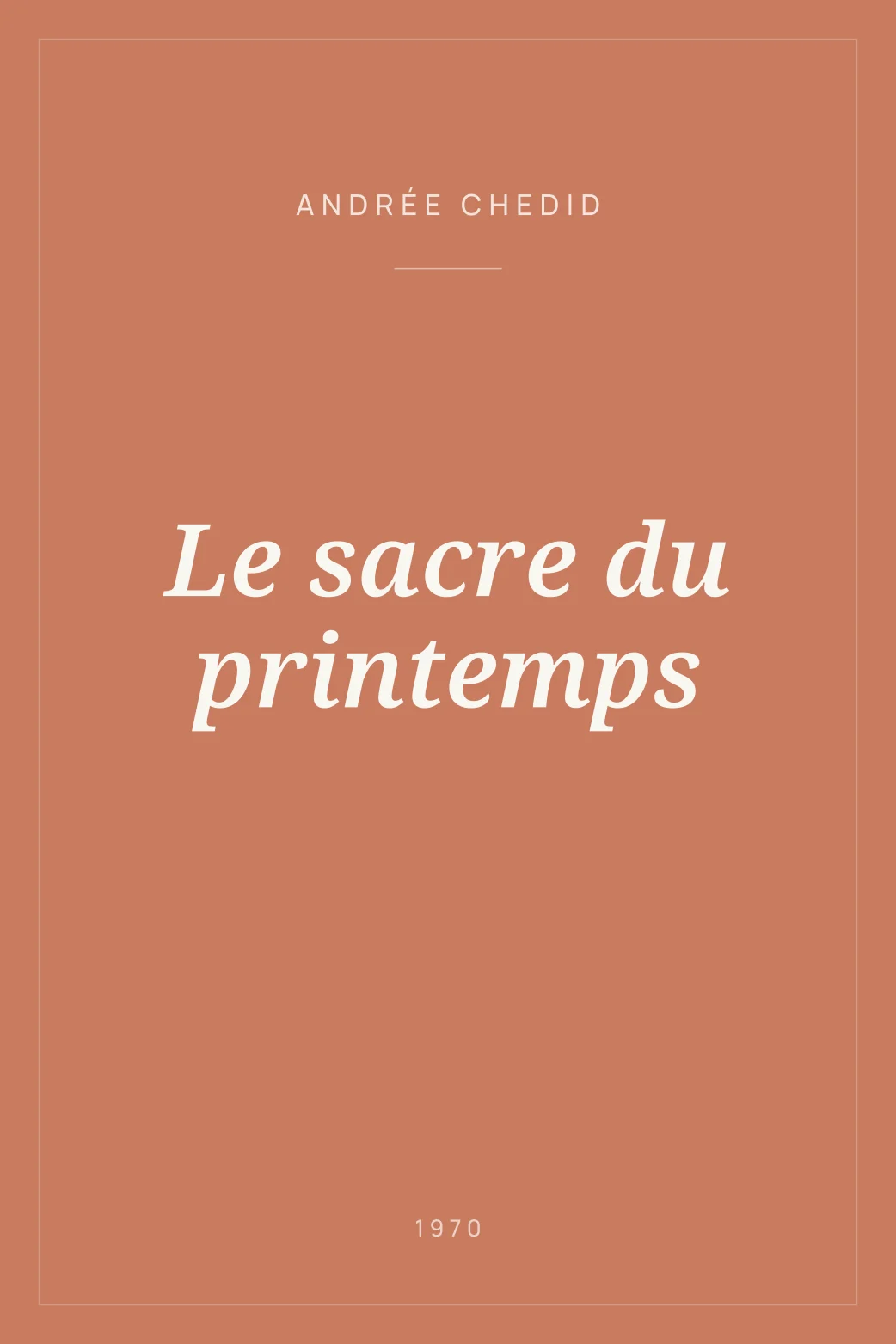 Portada de Le sacre du printemps