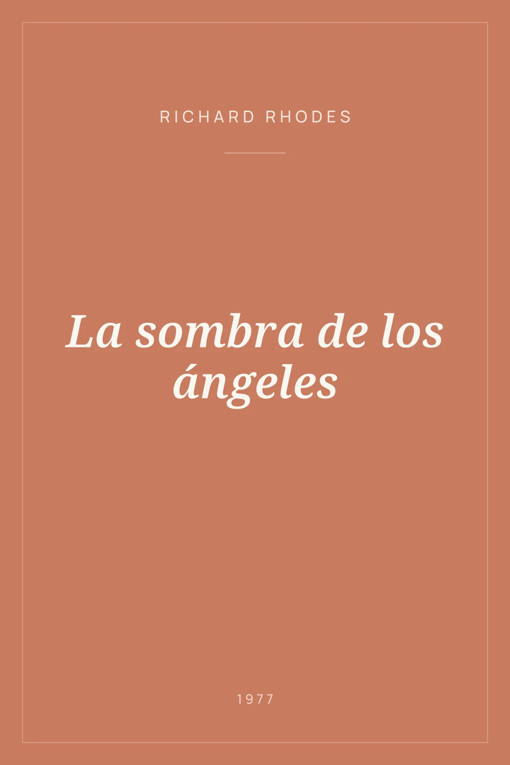 Portada de La sombra de los ángeles